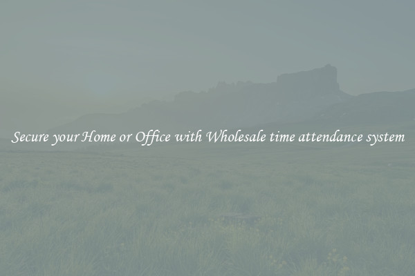 Secure your Home or Office with Wholesale time attendance system