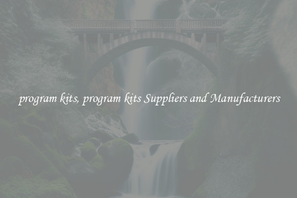 program kits, program kits Suppliers and Manufacturers