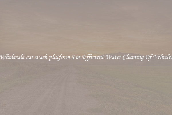 Wholesale car wash platform For Efficient Water Cleaning Of Vehicles