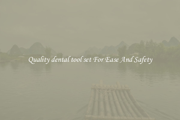 Quality dental tool set For Ease And Safety