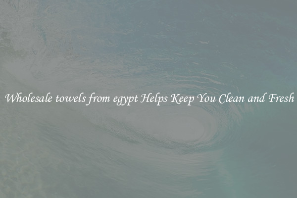 Wholesale towels from egypt Helps Keep You Clean and Fresh