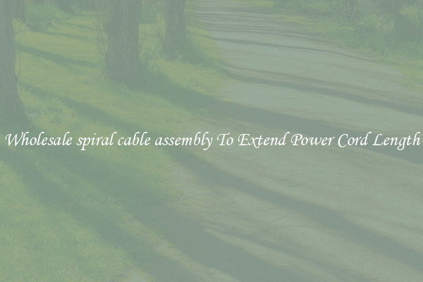 Wholesale spiral cable assembly To Extend Power Cord Length